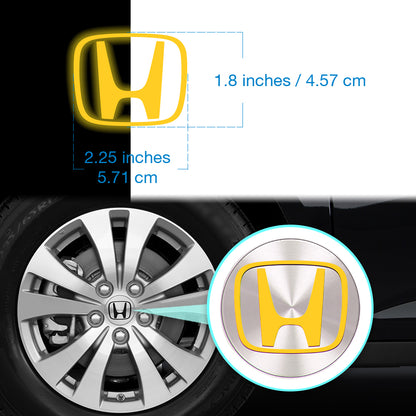 IPG Decorative for HONDA Crosstour Accord Element CRV CRZ Ridgeline Odyssey Pilot Logo Center Cap Overlay Wheel Tire Decals (Logo: 2.25" / Center Cap:2.75")(4 Units)(Reflective Series)