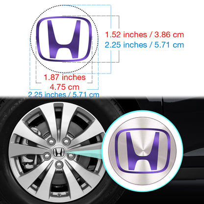 IPG Decorative for HONDA Civic Accord CRV VTEC Si Logo Center Cap Wheel Tire Decals Stickers Inner Logo (Center Cap:2.25"-4 Units)