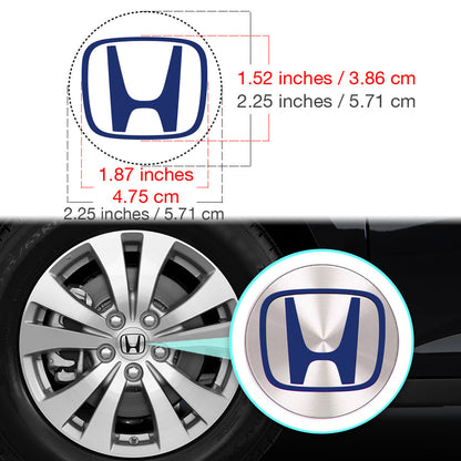 IPG Decorative for HONDA Civic Accord CRV VTEC Si Logo Center Cap Wheel Tire Decals Stickers Inner Logo (Center Cap:2.25"-4 Units)