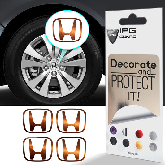 IPG Decorative for HONDA Civic Accord Civic Element CRV CRZ JDM Center Cap Overlay Wheel Tire Decals Inner Logo (Logo: 2" / Center Cap:2.25") (4 Units)