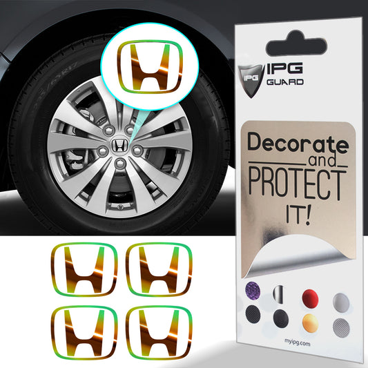 IPG Decorative for HONDA S2000 Pilot CRZ Oem Logo Center Cap Overlay Wheel Tire Decals Inner Logo (Logo: 2.5" / Center Cap:3")(4 Units)