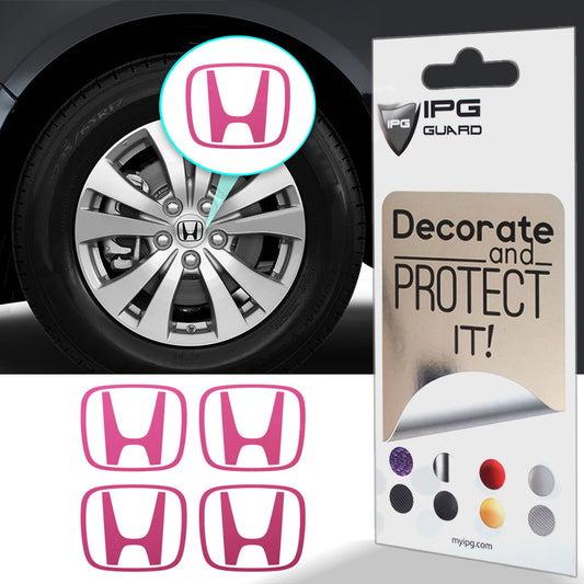 IPG Decorative for HONDA Crosstour Accord Element CRV CRZ Ridgeline Odyssey Pilot Logo Center Cap Overlay Wheel Tire Decals (Logo: 2.25" / Center Cap:2.75")(4 Units)