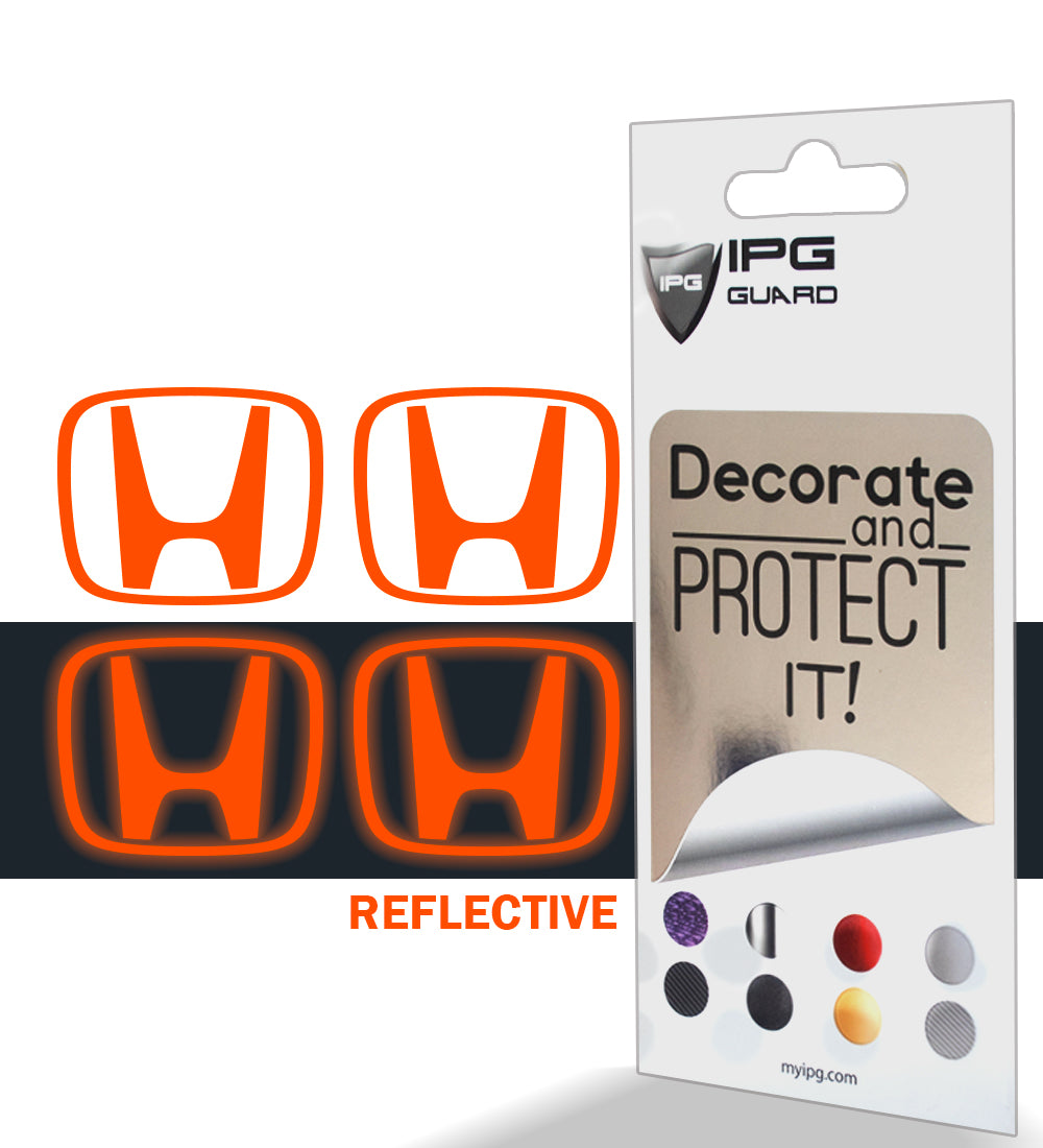 IPG Decorative for HONDA Crosstour Accord Element CRV CRZ Ridgeline Odyssey Pilot Logo Center Cap Overlay Wheel Tire Decals (Logo: 2.25" / Center Cap:2.75")(4 Units)(Reflective Series)