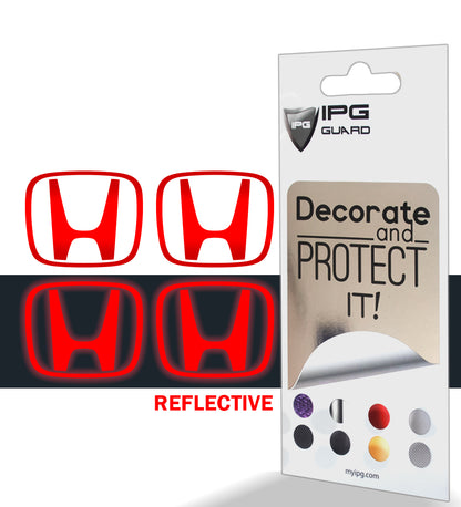 IPG Decorative for HONDA Civic Accord CRV VTEC Si Logo Center Cap Wheel Tire Decals Stickers Inner Logo (Center Cap:2.25"-4 Units) (Reflective Series)