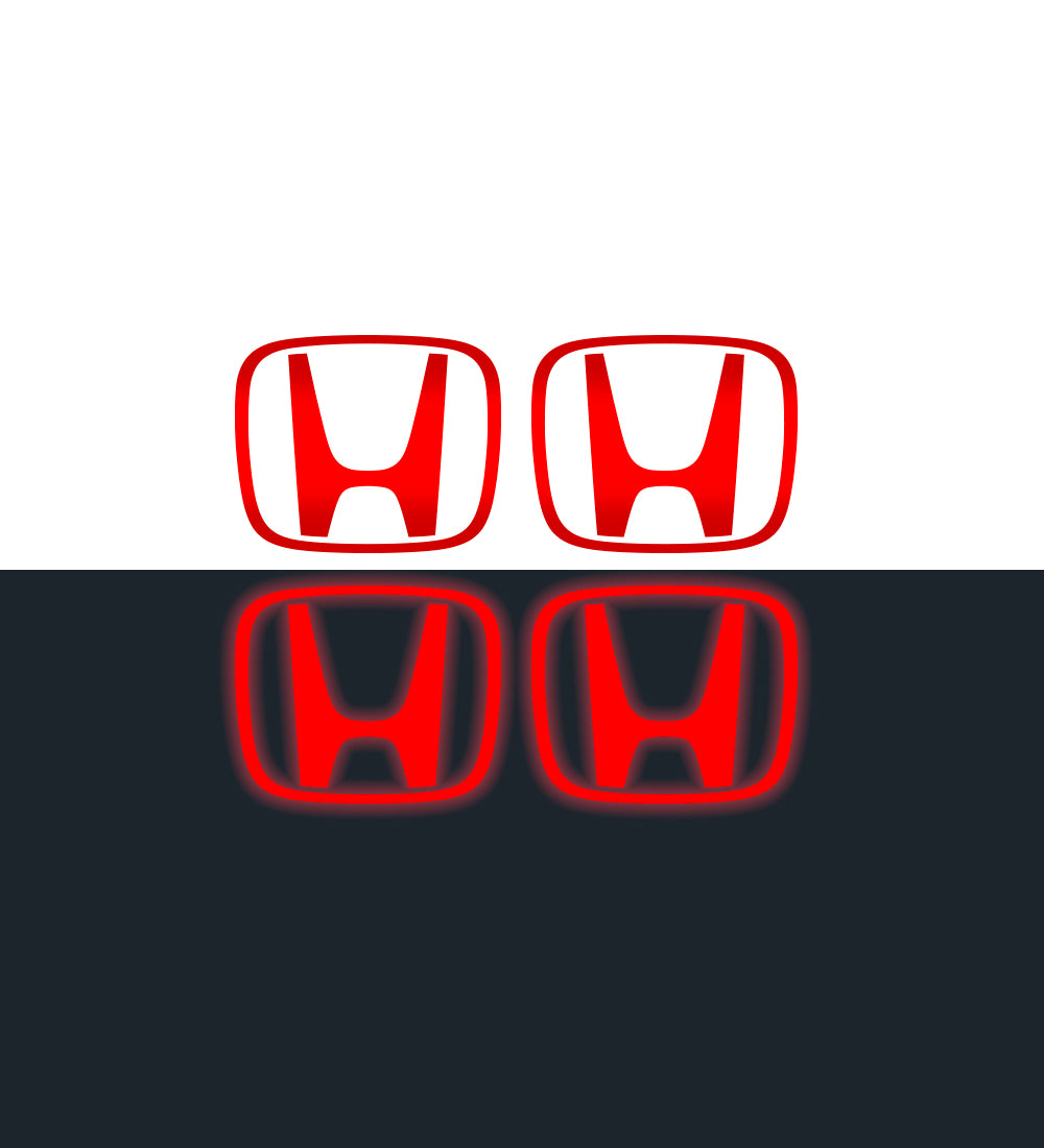 IPG Decorative for HONDA Civic Accord CRV VTEC Si Logo Center Cap Wheel Tire Decals Stickers Inner Logo (Center Cap:2.25"-4 Units) (Reflective Series)