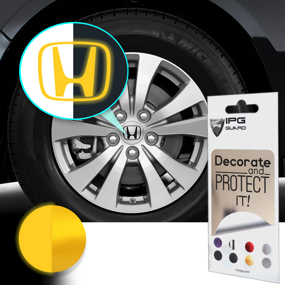 IPG Decorative for HONDA Civic Accord Civic Element CRV CRZ JDM Center Cap Overlay Wheel Tire Decals Inner Logo (Logo: 2" / Center Cap:2.25") (4 Units) (Reflective Series)