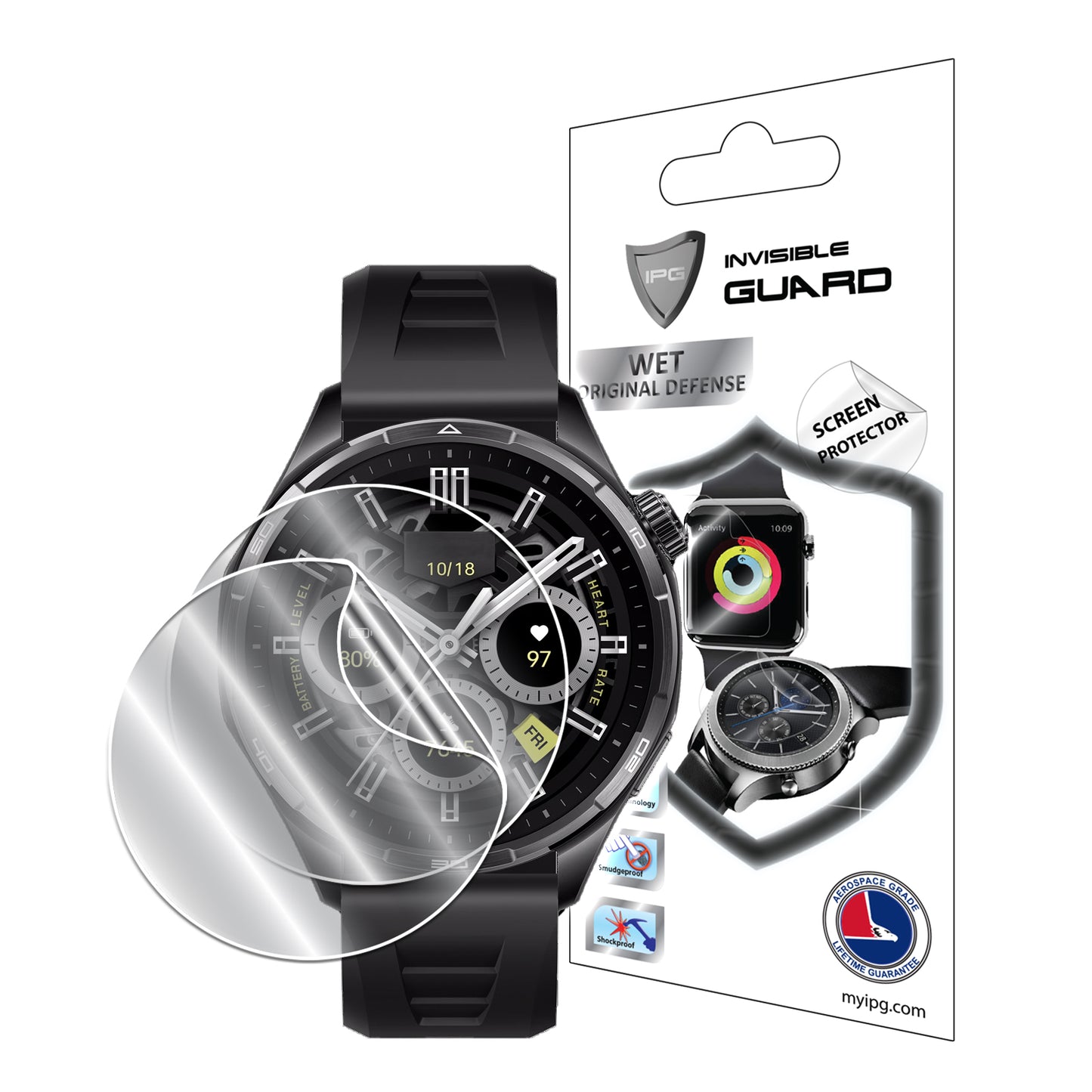 Honor Watch 6 Akıllı Saat için IPG Orijinal Ekran Koruyucu (2 Adet) (Hidrojel)