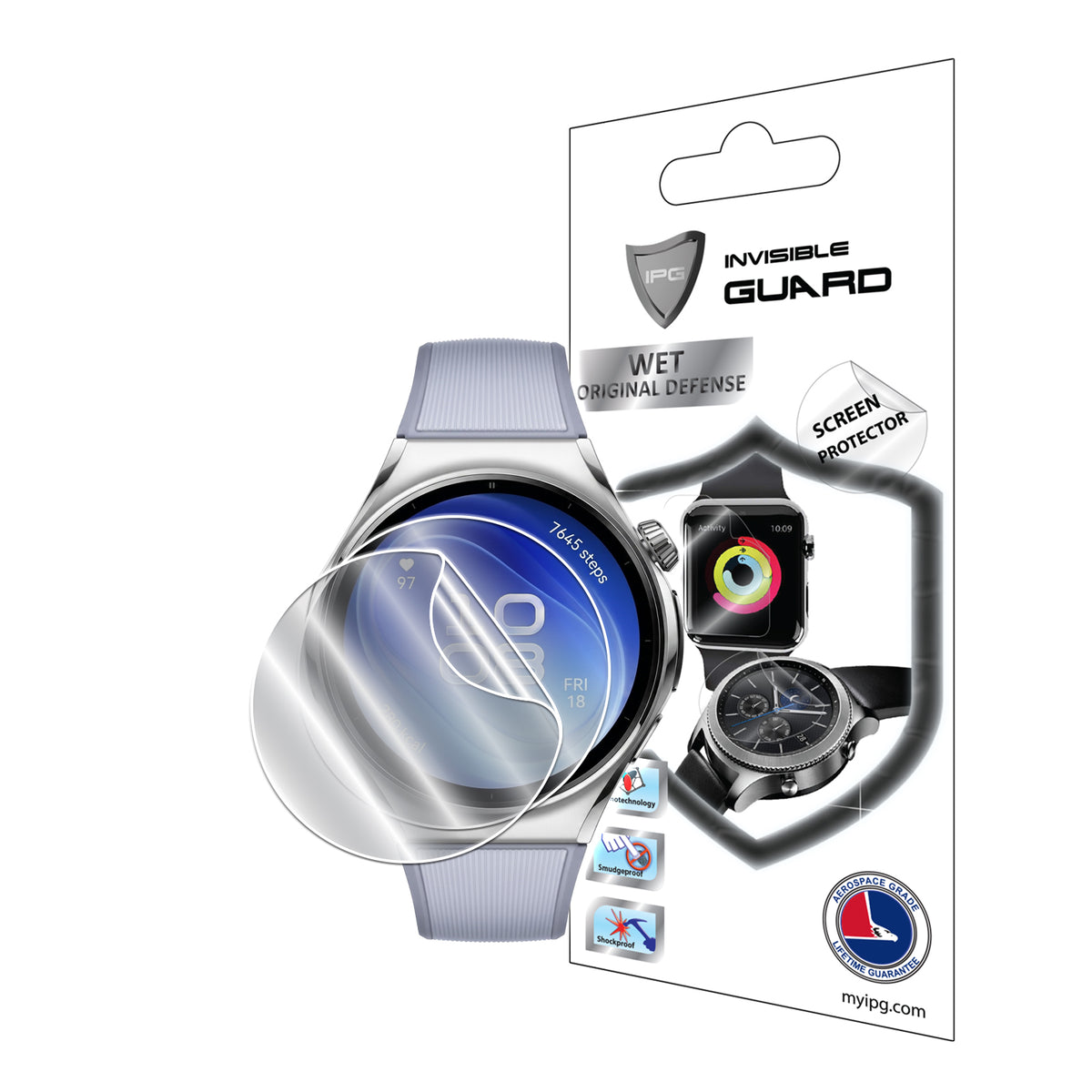 Huawei Watch 6 42mm - 46mm için IPG Orijinal Ekran Koruyucu (2 Adet) (Hidrojel)