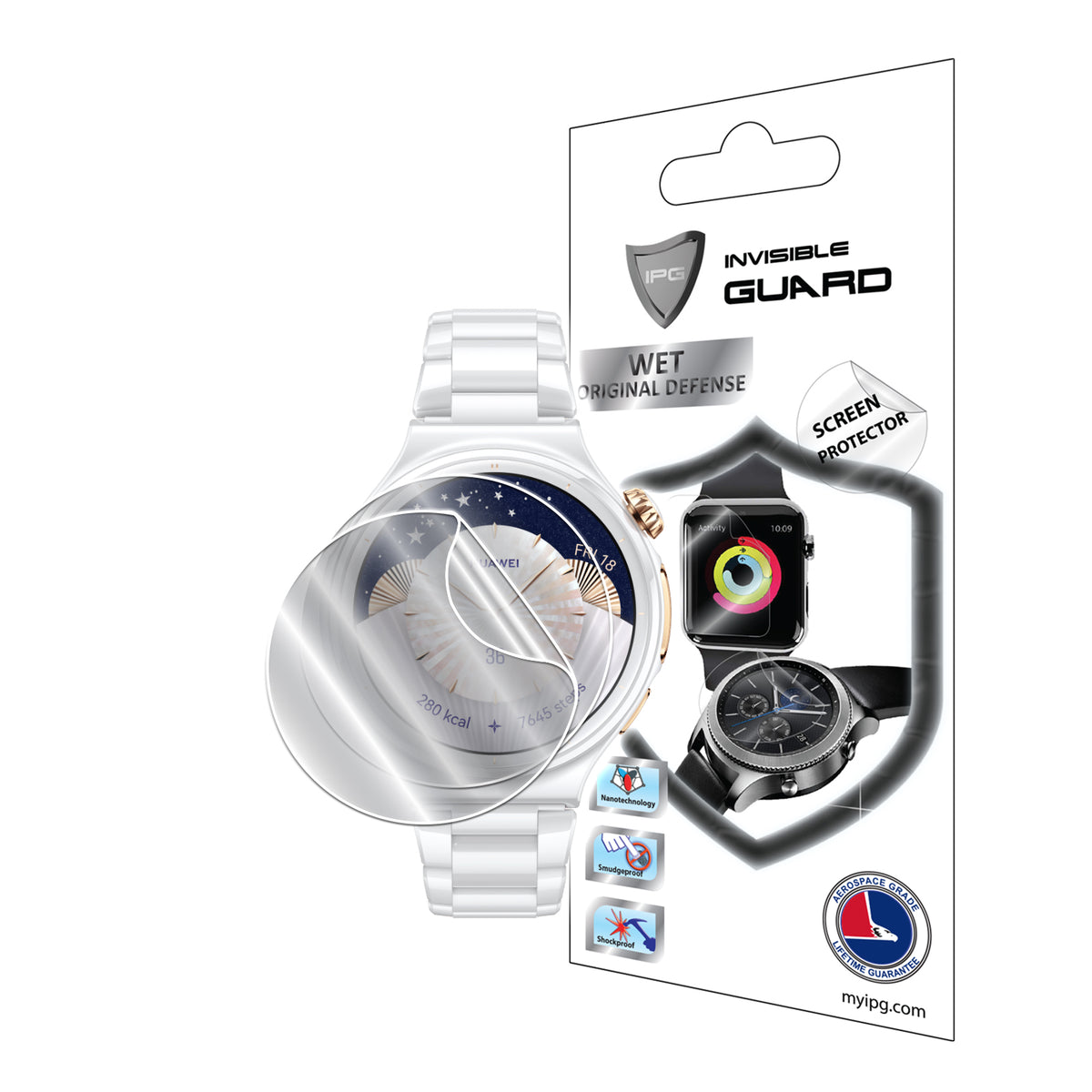 Huawei Watch 6 Pro 43mm-46mm için IPG Orijinal Ekran Koruyucu (2 Adet) (Hidrojel)