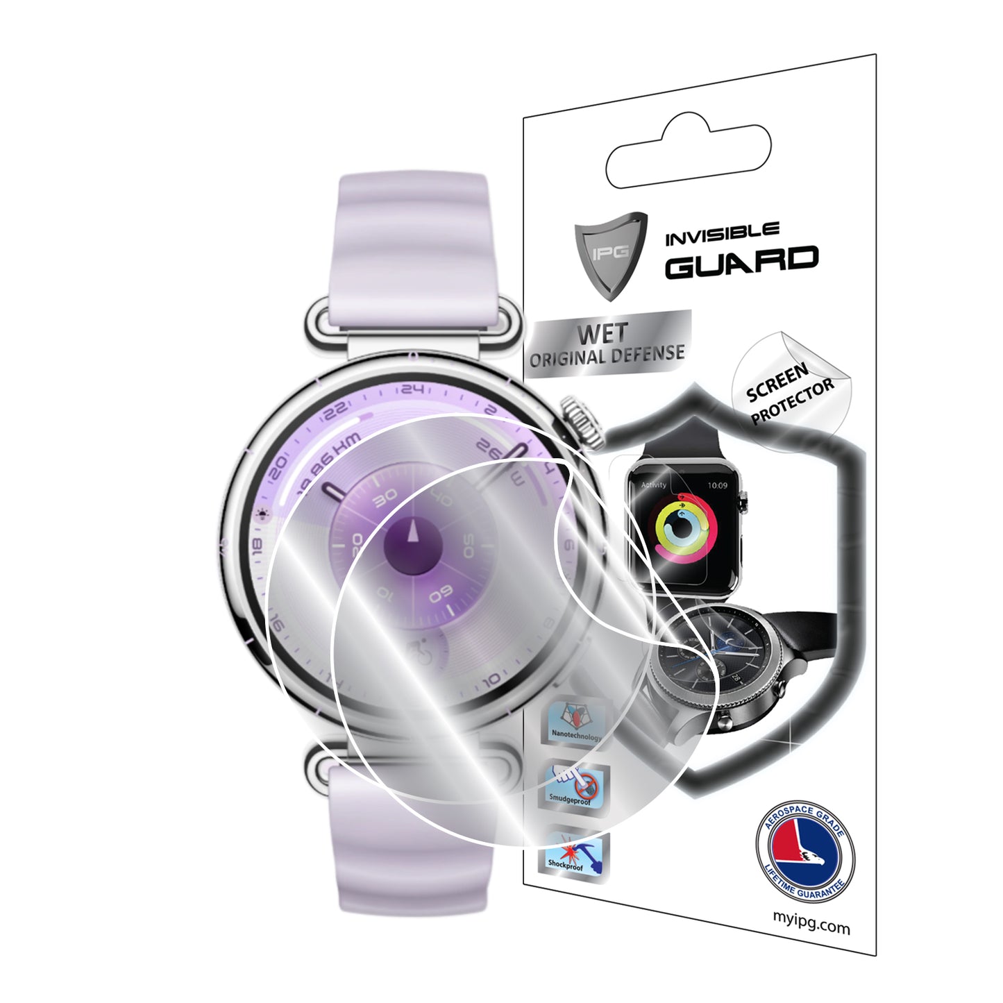 HUAWEI Watch GT 6 41mm - 46mm için IPG Orijinal Ekran Koruyucu (2 Adet) (Hidrojel)