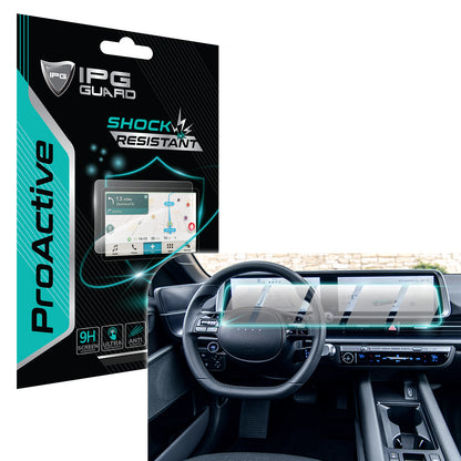 IPG ProActive for Hyundai Ioniq 6 2022-2025 12.3" Inch Cockpit + 12.3" Inch Navigation SCREEN Protector (1 Piece)