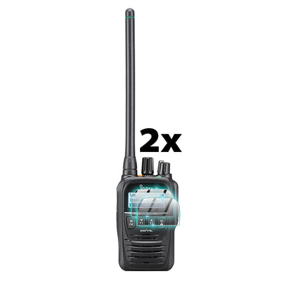 IPG ProActive for iCOM IC-F52D / IC-F62D VHF-UHF DIGITAL TRANSCEIVERS Radio Communicator SCREEN Protector (2 Units)