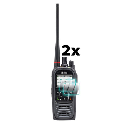 IPG ProActive for iCOM IC-F7010T-F7010S-F7020T-F7020S-F7040T-F7040S VHF-UHF-P25 DIGITAL TRANSCEIVERS Radio Communicator SCREEN Protector (2 Units)