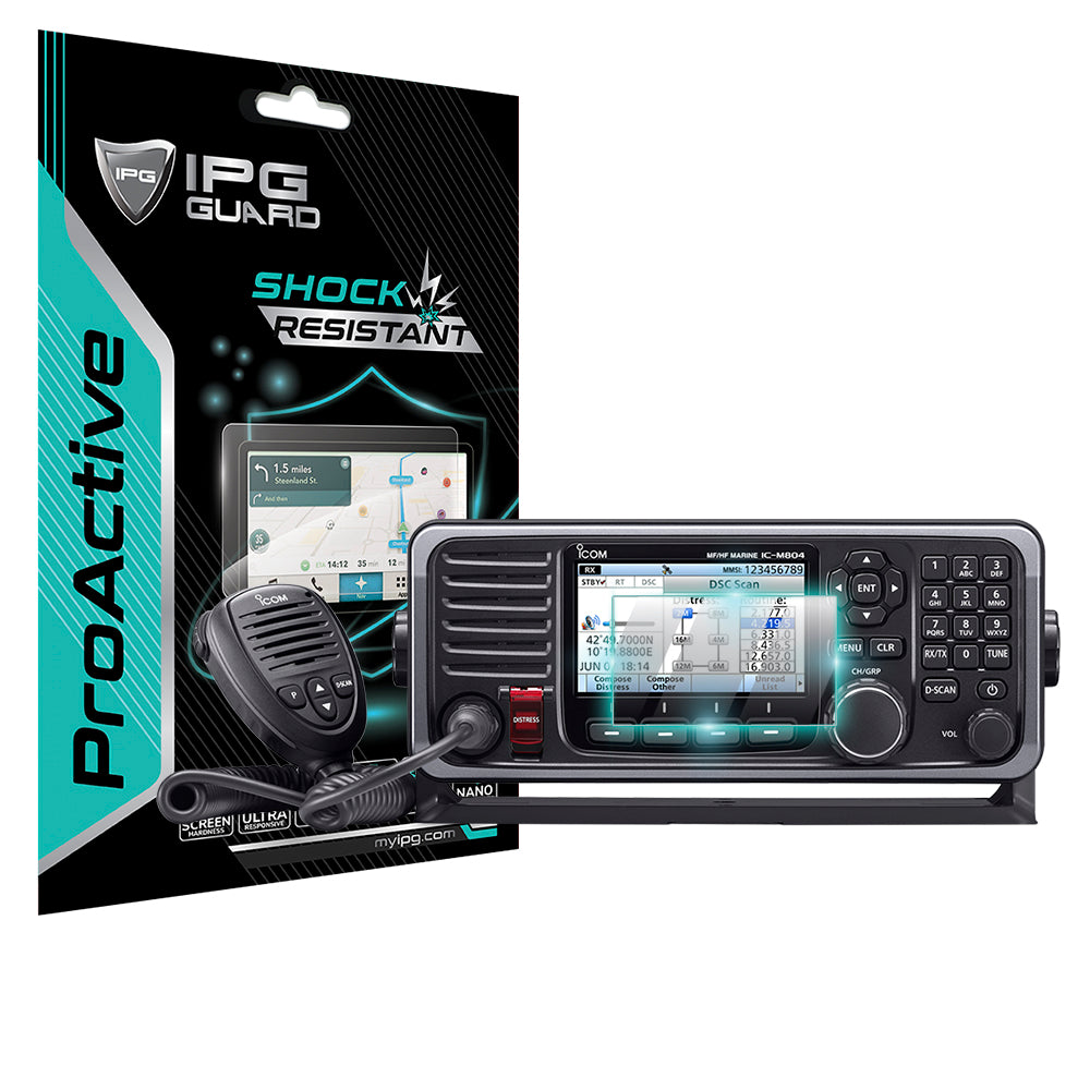 IPG ProActive for iCOM IC-M605 / IC-M803 / IC-M804 VHF MARINE TRANSCEIVER Radio Communicator SCREEN Protector