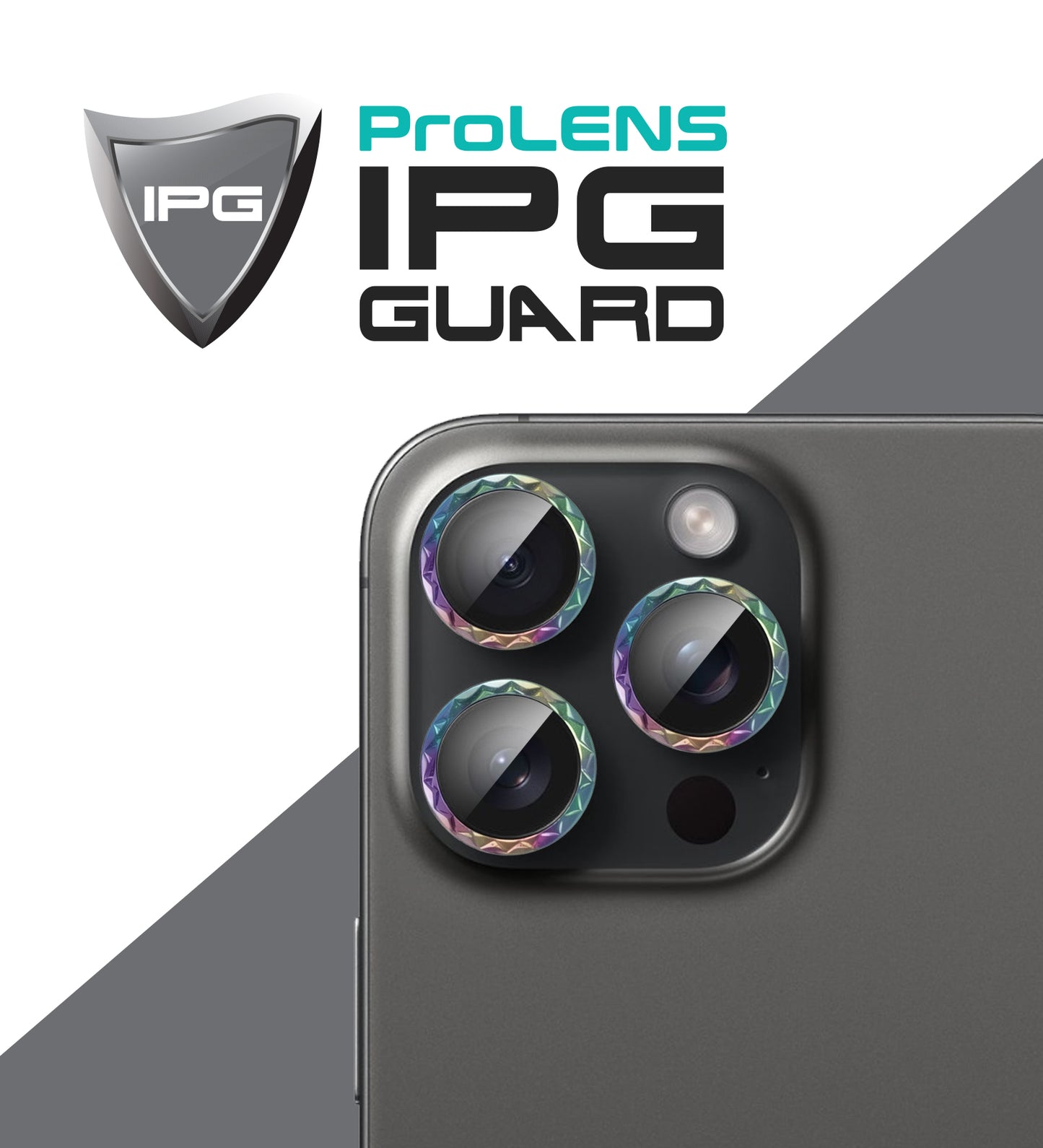 IPG ProLens Apple iPhone 16 Pro - 16 Pro Max için Elmas - Taşlı Kamera Lens Koruyucu (4 Farklı Renk Seçeneğiyle)