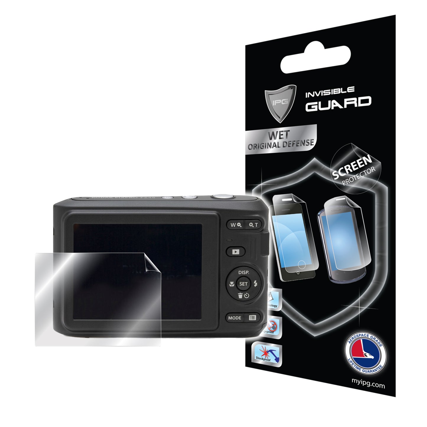 Kodak Pixpro FZ45 Dijital Kamera için IPG Orijinal EKRAN Koruyucu (2 Adet) (Hidrojel)
