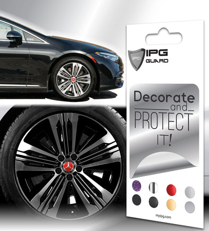 IPG Decal Compatible with Mercedes EQS/EQE/CLA-S Class/E-Class Center Cap Decal Kit