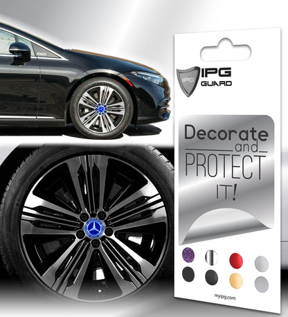 IPG Decal Compatible with Mercedes EQS/EQE/CLA-S Class/E-Class Center Cap Decal Kit