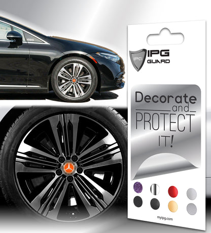 IPG Decal Compatible with Mercedes EQS/EQE/CLA-S Class/E-Class Center Cap Decal Kit