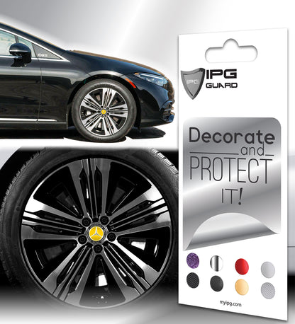 IPG Decal Compatible with Mercedes EQS/EQE/CLA-S Class/E-Class Center Cap Decal Kit