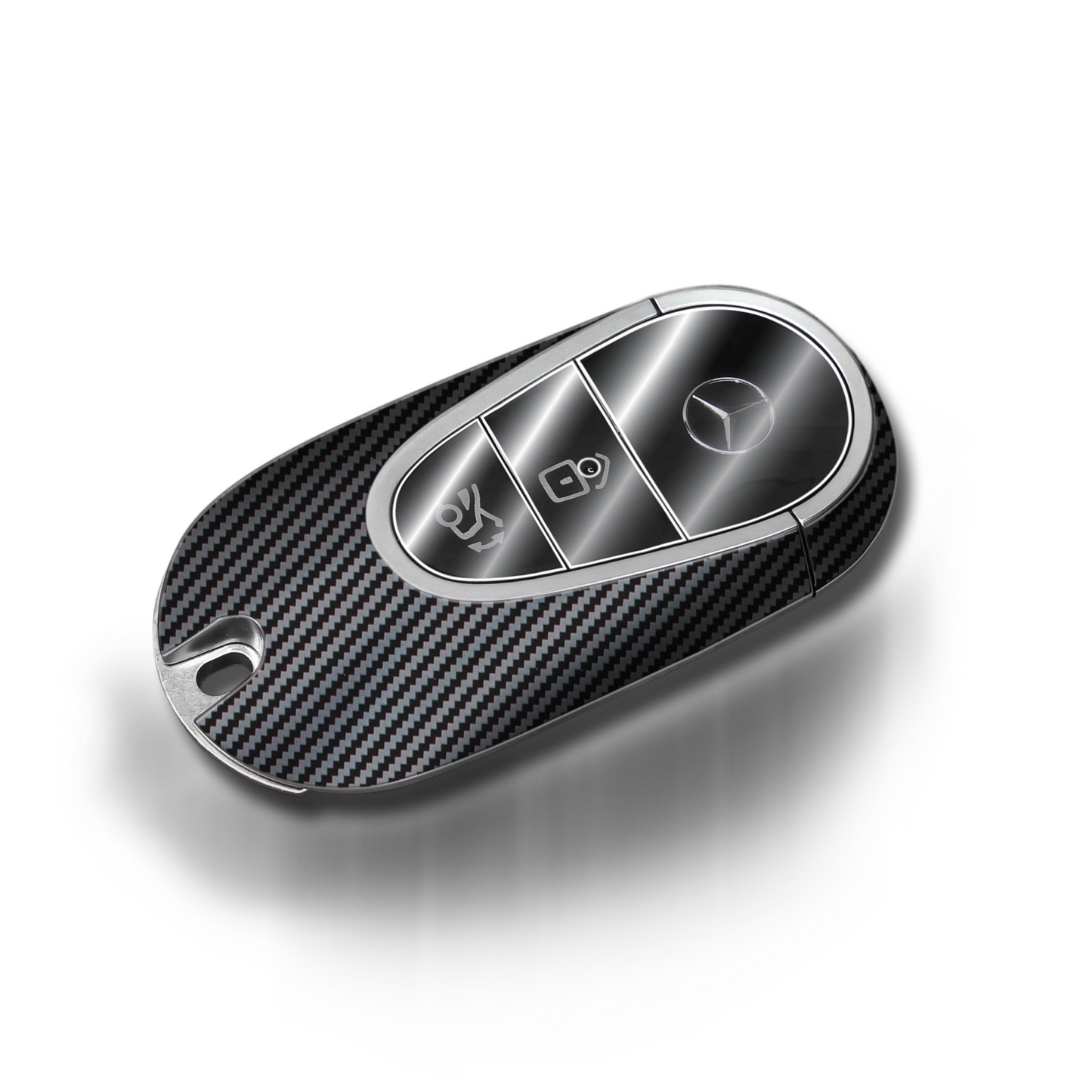 IPG Decorative for Mercedes 2021–2025 C/E/S/GLC/CLE/EQE/EQS/SL-Class Smart Key Protector Protect & Decorate Vinly Set Cover