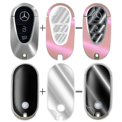 IPG Decorative for Mercedes 2021–2025 C/E/S/GLC/CLE/EQE/EQS/SL-Class Smart Key Protector Protect & Decorate Vinly Set Cover