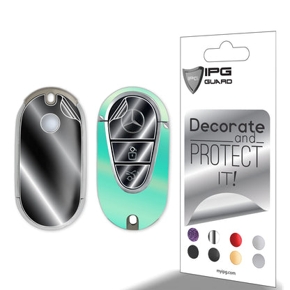 IPG Decorative for Mercedes 2021–2025 C/E/S/GLC/CLE/EQE/EQS/SL-Class Smart Key Protector Protect & Decorate Vinly Set Cover