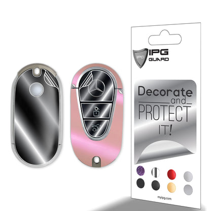 IPG Decorative for Mercedes 2021–2025 C/E/S/GLC/CLE/EQE/EQS/SL-Class Smart Key Protector Protect & Decorate Vinly Set Cover