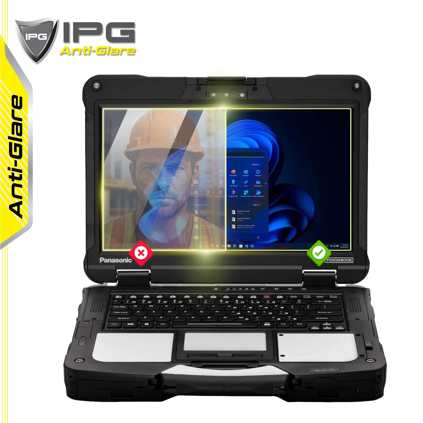 Panasonic TOUGHBOOK FZ-40 14" İnç Laptop Ekranı İçin Ipg Anti-Glare Yansıma Önleyici Ekran Koruyucu 