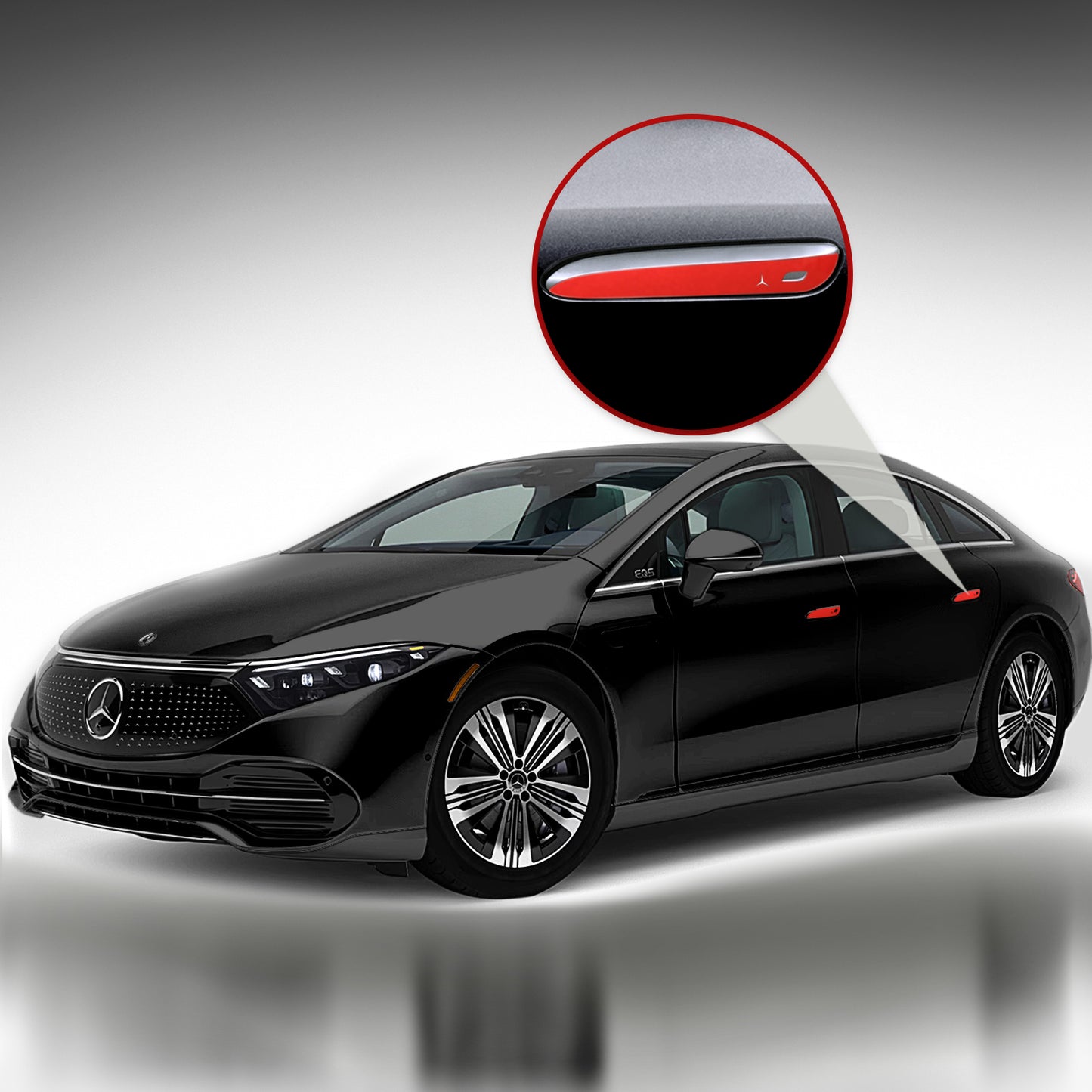 IPG Decorative for Mercedes EQS/EQE/CLA-S Class/E-Class Door Handle Kit Decal Sticker Wrap Kit