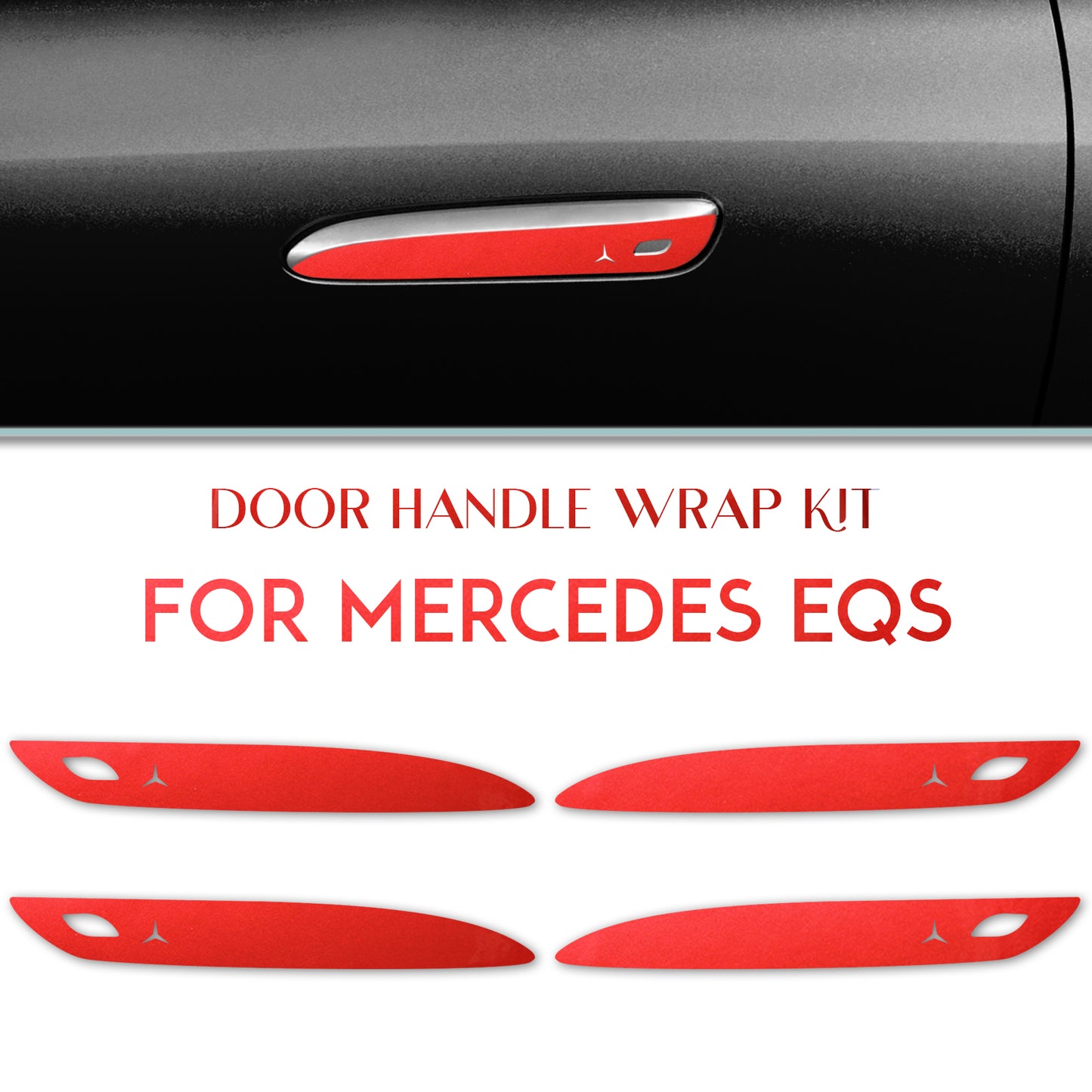 IPG Decorative for Mercedes EQS/EQE/CLA-S Class/E-Class Door Handle Kit Decal Sticker Wrap Kit