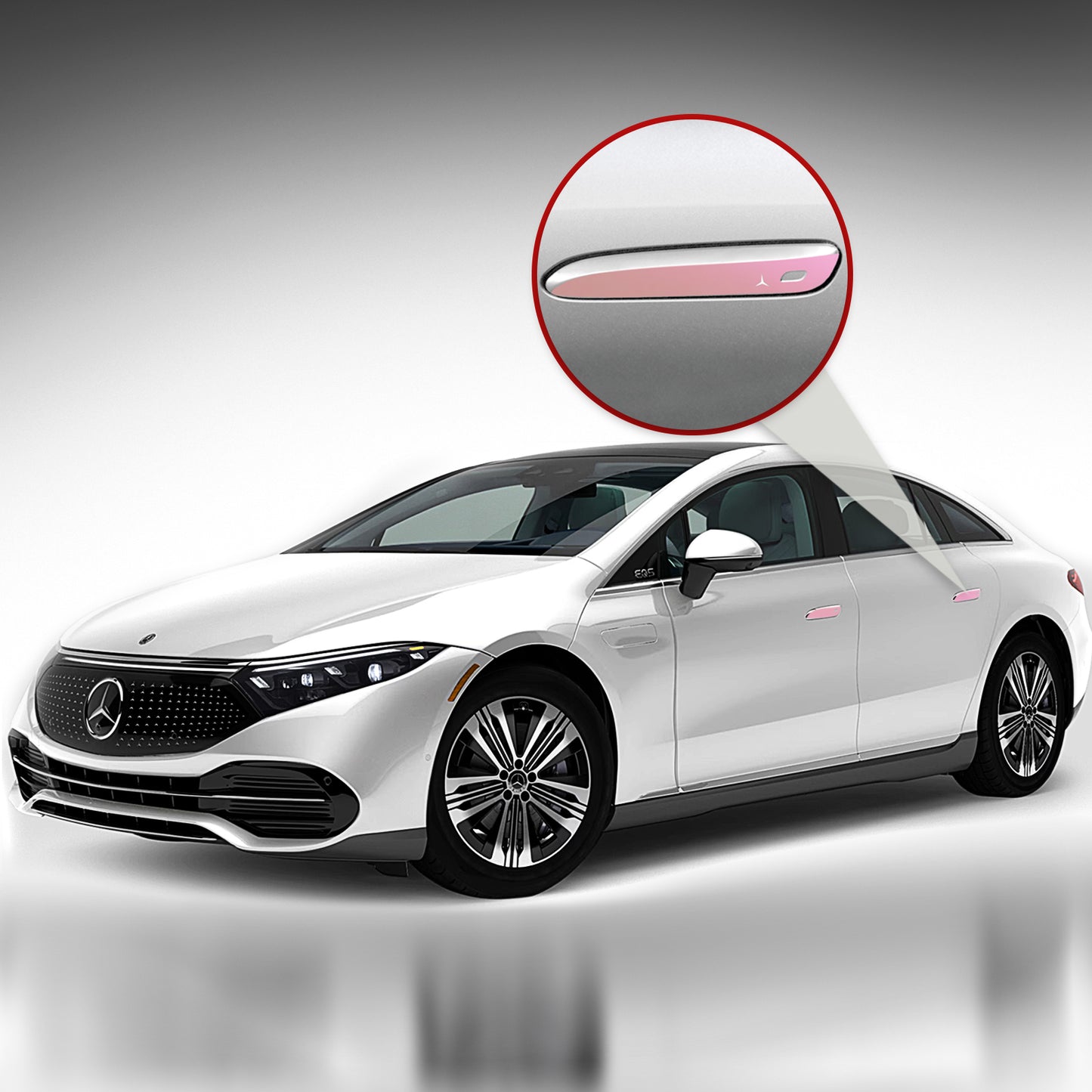 IPG Decorative for Mercedes EQS/EQE/CLA-S Class/E-Class Door Handle Kit Decal Sticker Wrap Kit