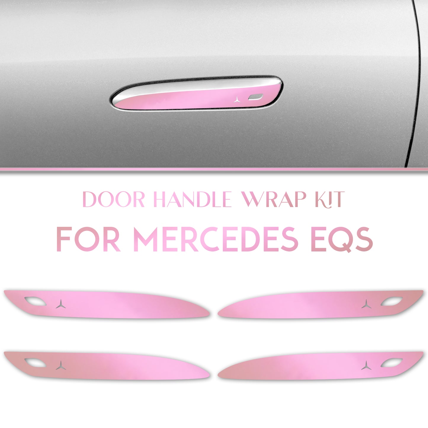 IPG Decorative for Mercedes EQS/EQE/CLA-S Class/E-Class Door Handle Kit Decal Sticker Wrap Kit
