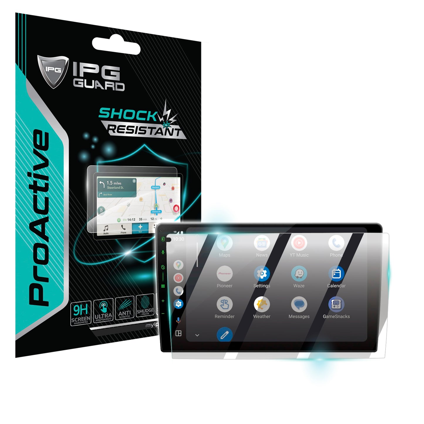 PIONEER DMH-AP6650BT / SPH-PF97BT 9" inç Araç Multimedya Ekran için 9H Nano IPG ProActive Ekran Koruyucu