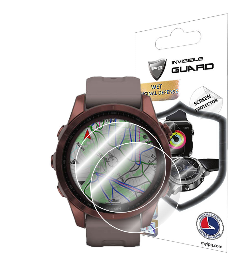 IPG Original for Garmin Fenix 7S - 7S Solar - 7S Sapphire Solar Watch SCREEN Protector (2 Units) (Hydrogel)