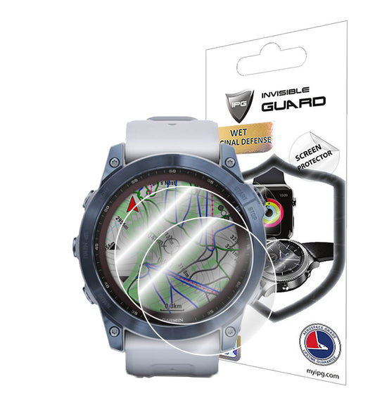 IPG Original for Garmin Fenix 7X Solar - 7X Sapphire Solar Watch SCREEN Protector (Hydrogel)