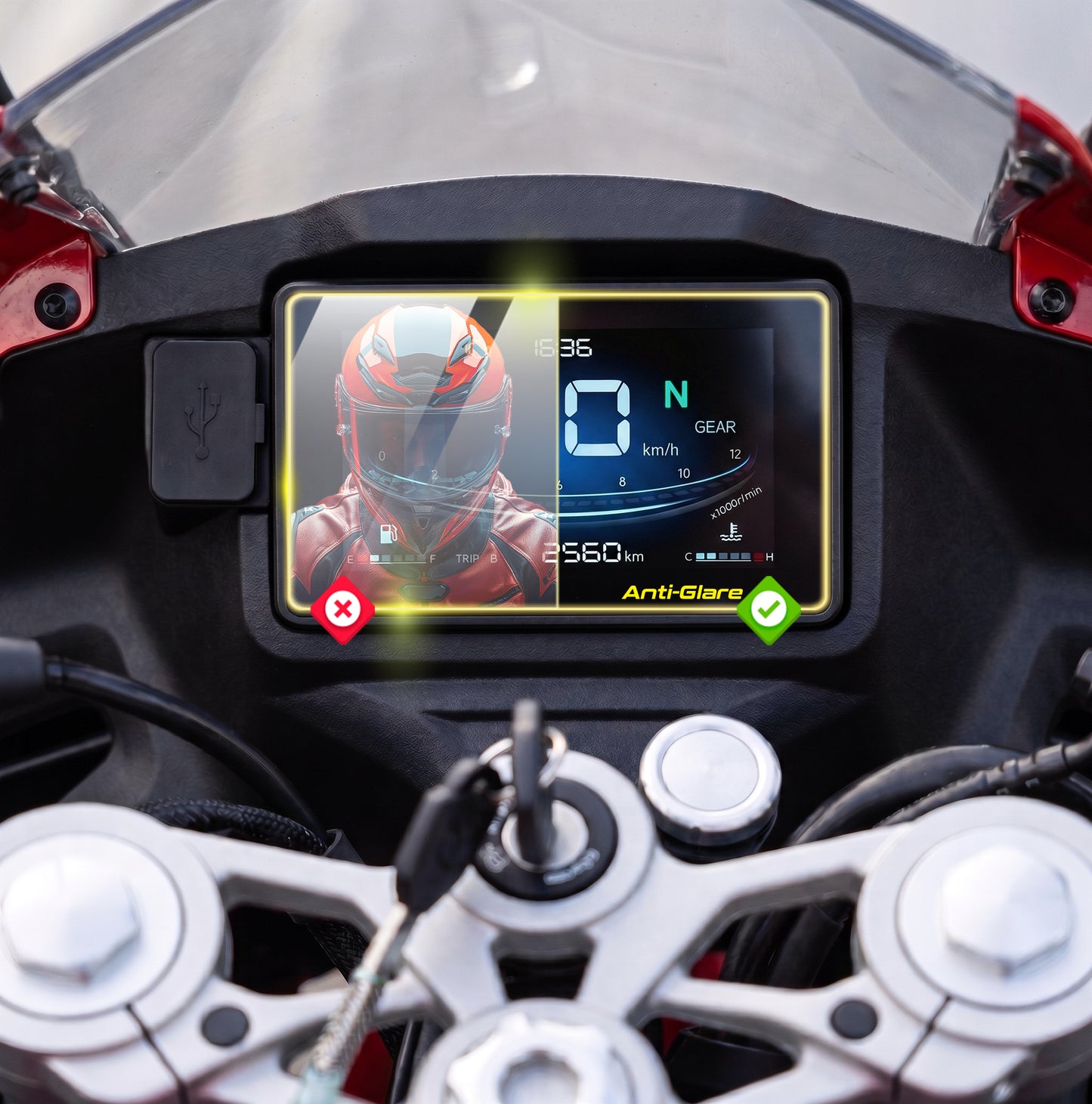 IPG Anti-Glare for RKS Srk 125 / 400 RR / 550 / Reale 125 2024 Motorcycle Speedometer Display ANTI-GLARE SCREEN Protector