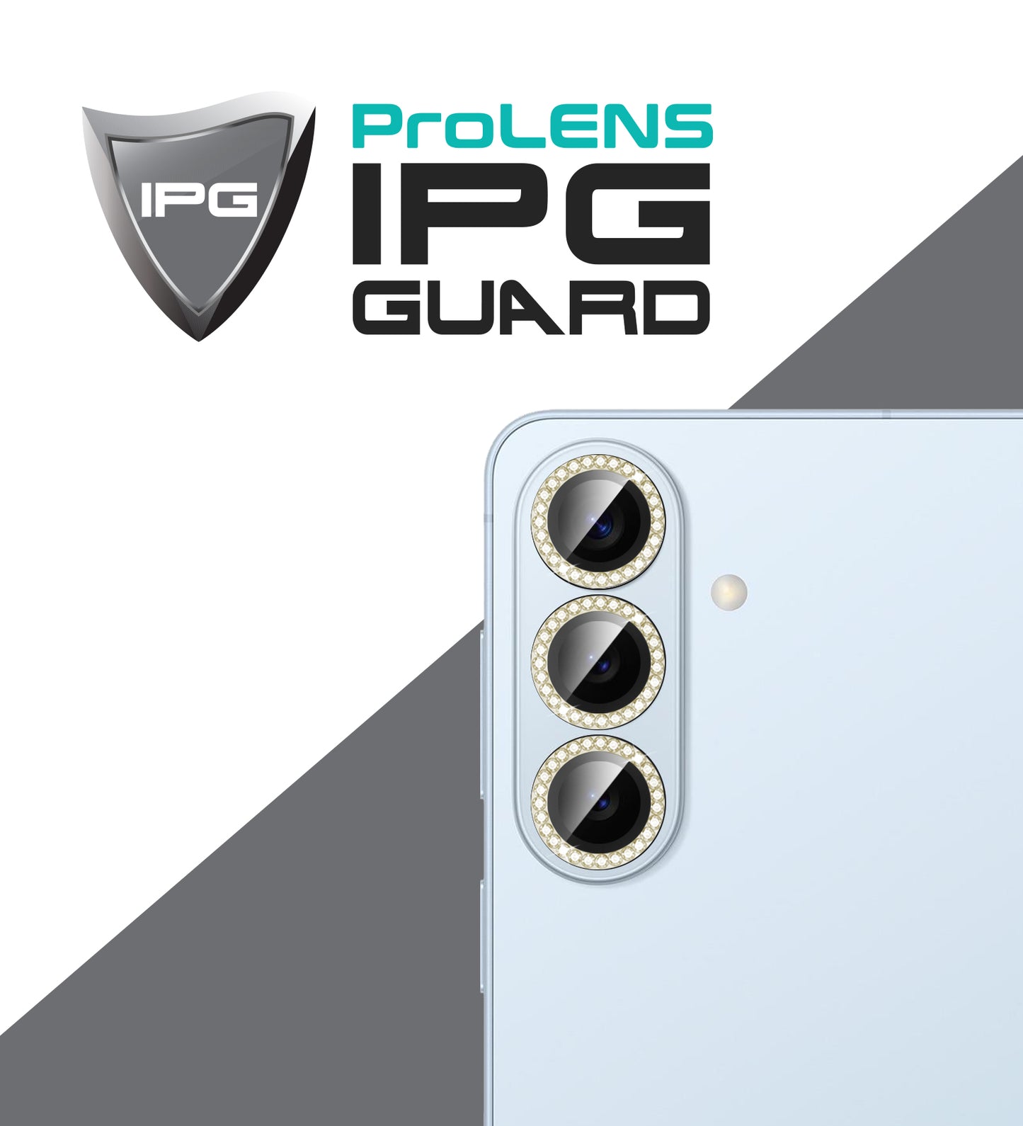IPG ProLens for Samsung Galaxy S26 - S26 Plus DIAMOND FRAME CAMERA LENS Protector (2 Color Options)