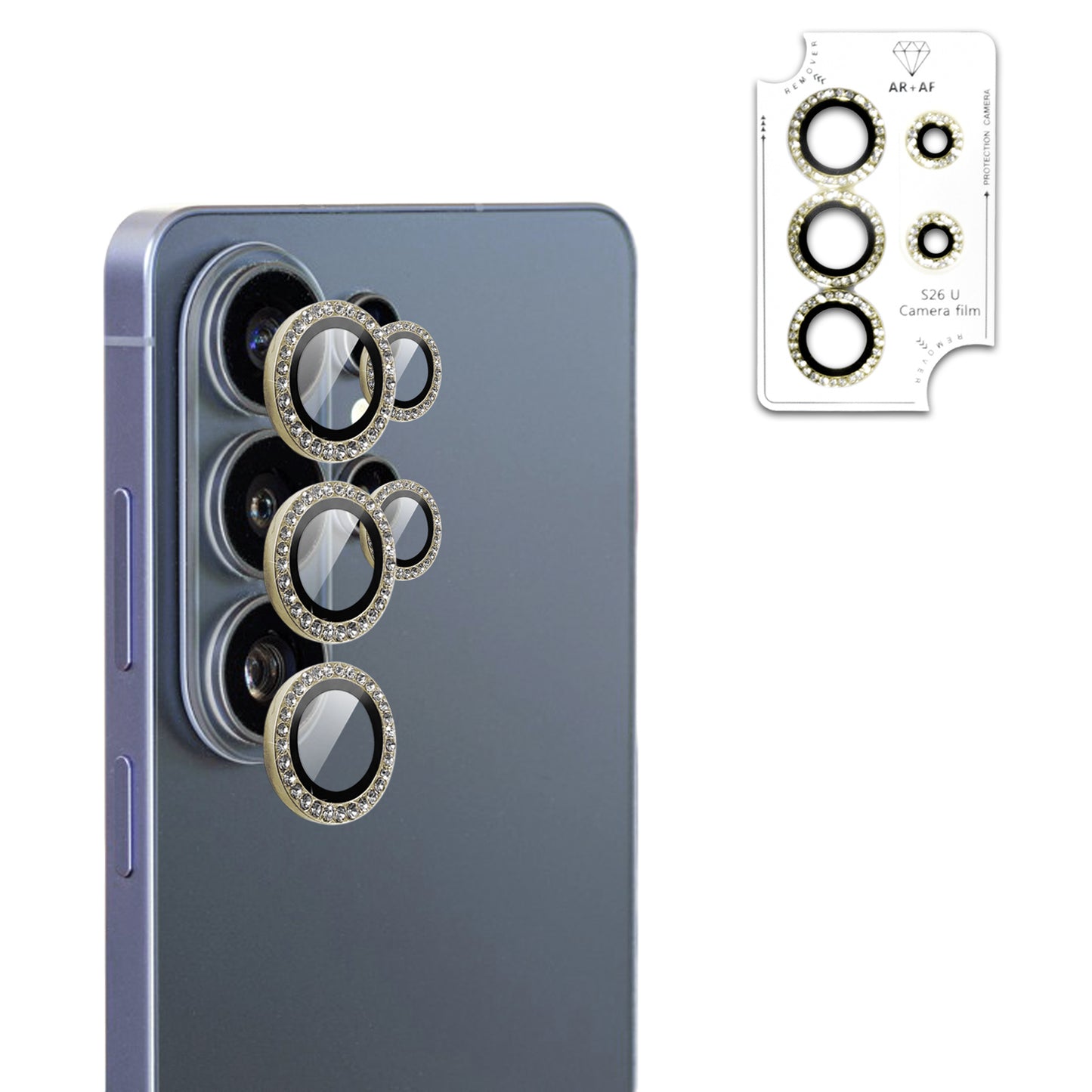 IPG ProLens Samsung Galaxy S25 Plus için Elmas - Taşlı Kamera Lens Koruyucu (4 Farklı Renk Seçeneğiyle)