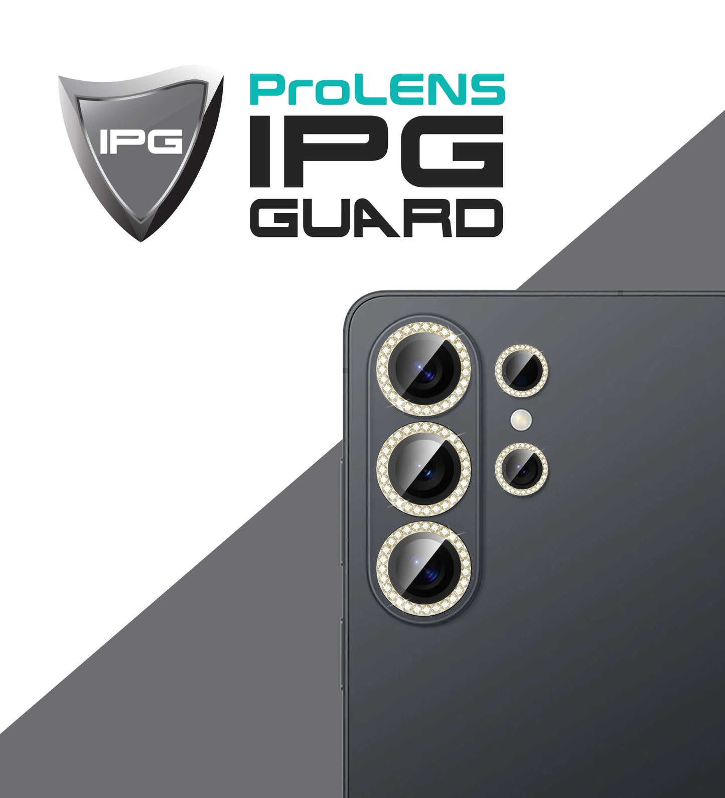 IPG ProLens Samsung Galaxy S25 Plus için Elmas - Taşlı Kamera Lens Koruyucu (4 Farklı Renk Seçeneğiyle)