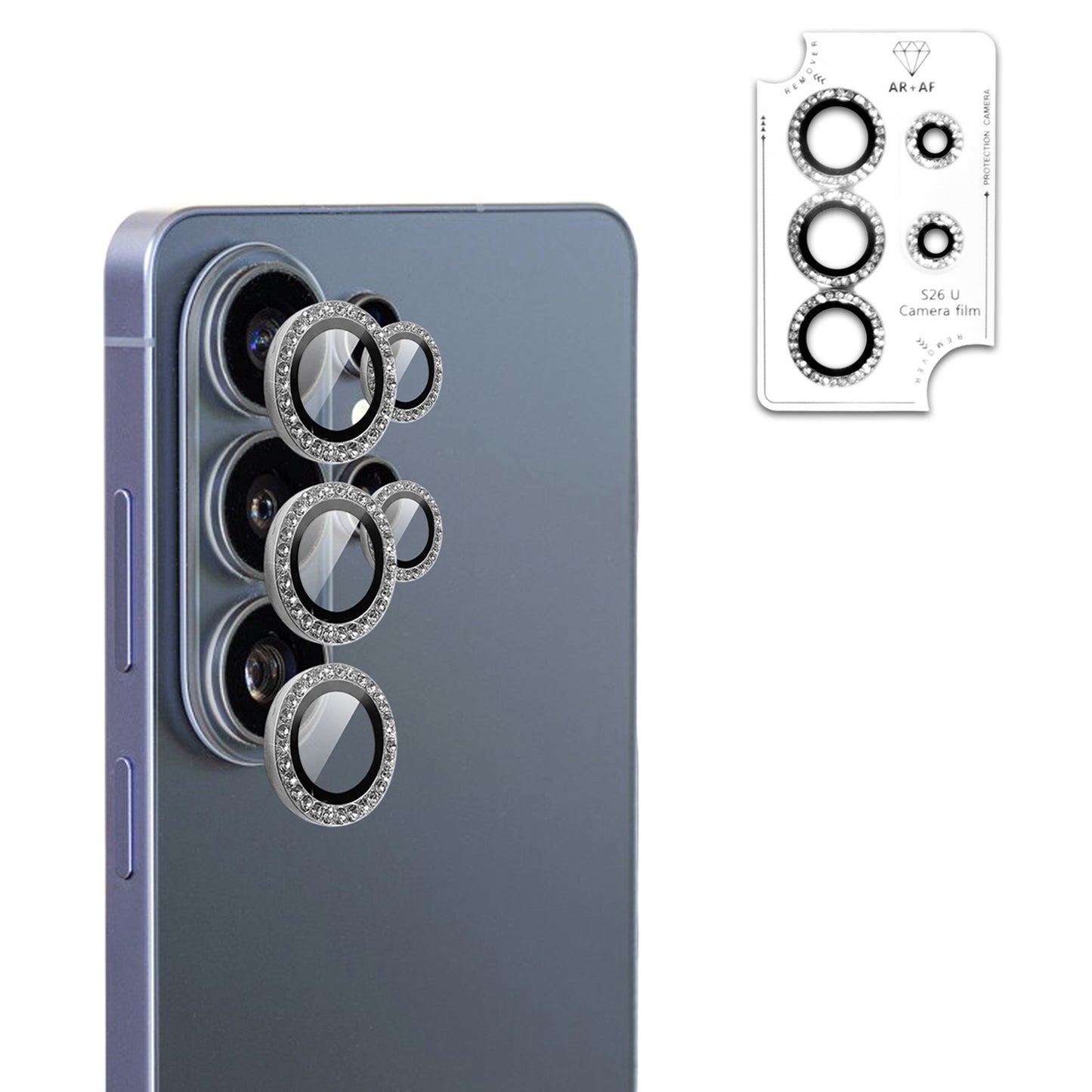 IPG ProLens Samsung Galaxy S25 Plus için Elmas - Taşlı Kamera Lens Koruyucu (4 Farklı Renk Seçeneğiyle)