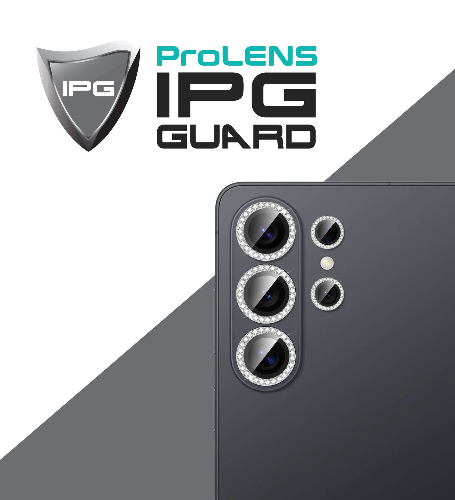 IPG ProLens Samsung Galaxy S25 Plus için Elmas - Taşlı Kamera Lens Koruyucu (4 Farklı Renk Seçeneğiyle)