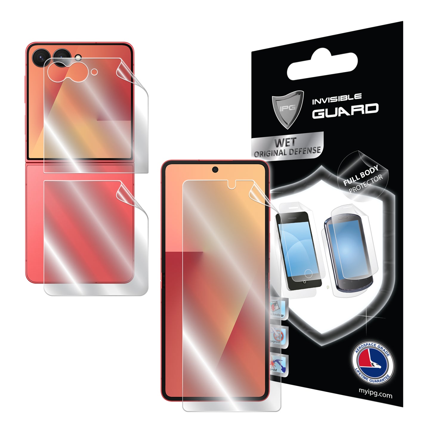 IPG Original for Samsung Galaxy Z Flip 7 (Internal - External Screen) FULL BODY Protector (Hydrogel)