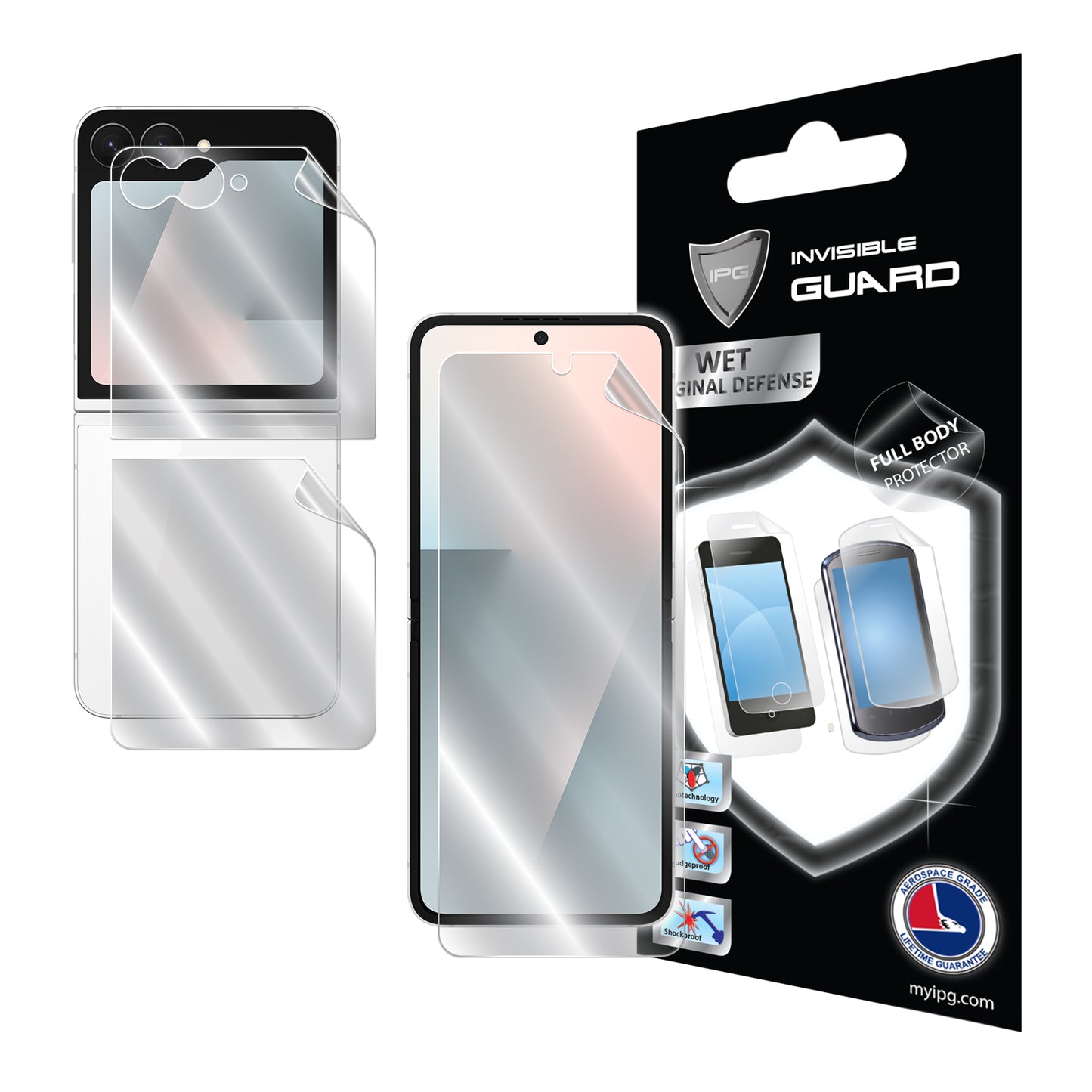 IPG Original for Samsung Galaxy Z Flip 7 FE (Internal - External Screen) FULL BODY Protector (Hydrogel)