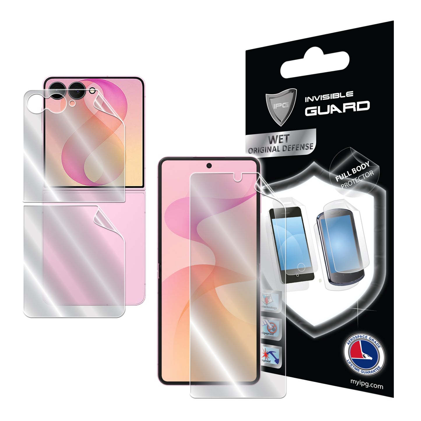 IPG Original for Samsung Galaxy Z Flip 8 (Internal - External Screen) FULL BODY Protector (Hydrogel)