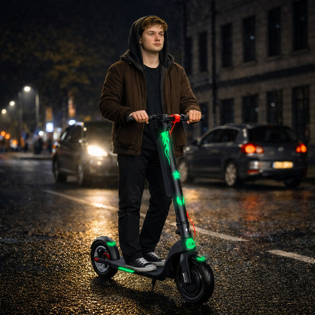 Gece Sürüşü için Yansıtıcı Özellikli Sticker Set Scooter, Bisiklet, Kask, Motosiklet, Araba, Dorse, Karavan için IPG Dekoratif Koruyucu Kaplama Sticker / Erkek ve Kız (5'li set)