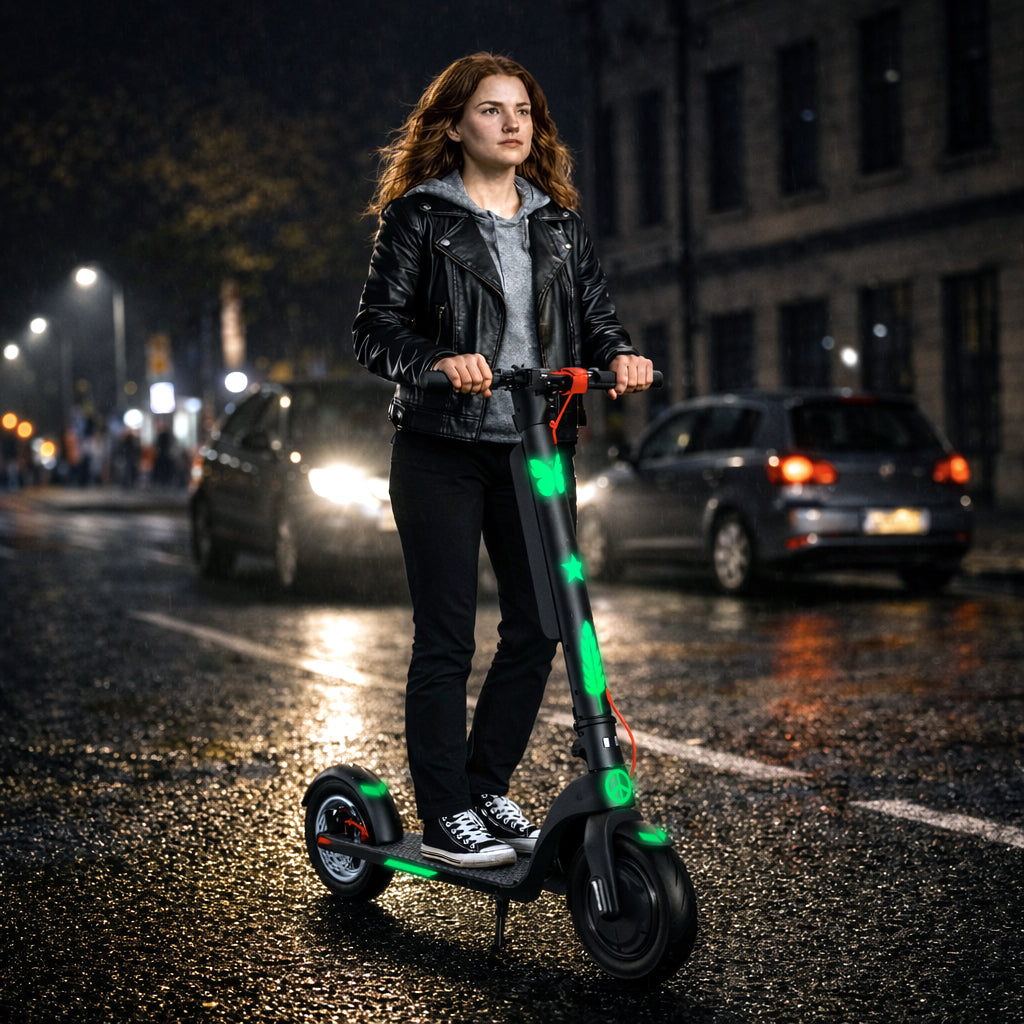 Gece Sürüşü için Yansıtıcı Özellikli Sticker Set Scooter, Bisiklet, Kask, Motosiklet, Araba, Dorse, Karavan için IPG Dekoratif Koruyucu Kaplama Sticker / Erkek ve Kız (5'li set)