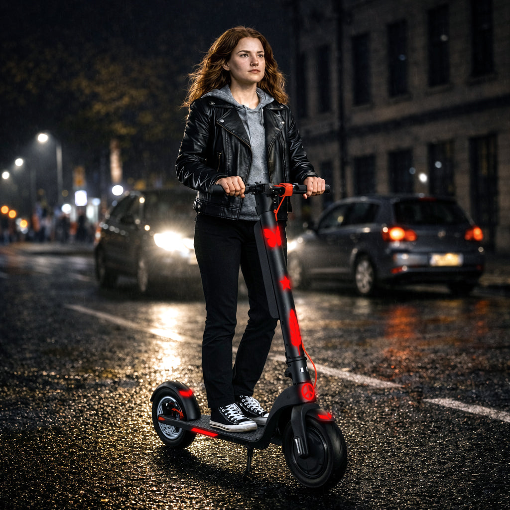 Gece Sürüşü için Yansıtıcı Özellikli Sticker Set Scooter, Bisiklet, Kask, Motosiklet, Araba, Dorse, Karavan için IPG Dekoratif Koruyucu Kaplama Sticker / Erkek ve Kız (5'li set)