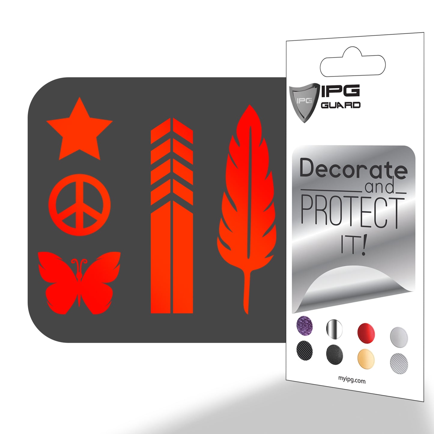 Gece Sürüşü için Yansıtıcı Özellikli Sticker Set Scooter, Bisiklet, Kask, Motosiklet, Araba, Dorse, Karavan için IPG Dekoratif Koruyucu Kaplama Sticker / Erkek ve Kız (5'li set)