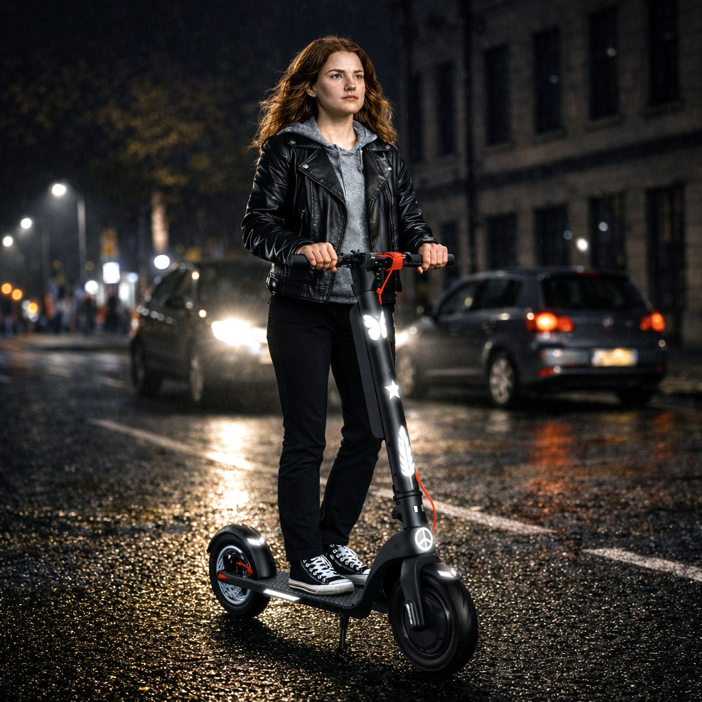 Gece Sürüşü için Yansıtıcı Özellikli Sticker Set Scooter, Bisiklet, Kask, Motosiklet, Araba, Dorse, Karavan için IPG Dekoratif Koruyucu Kaplama Sticker / Erkek ve Kız (5'li set)